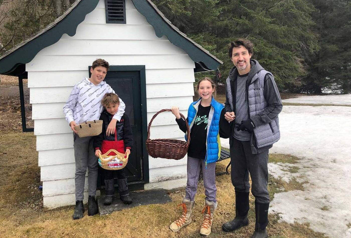 trudeau easter with family